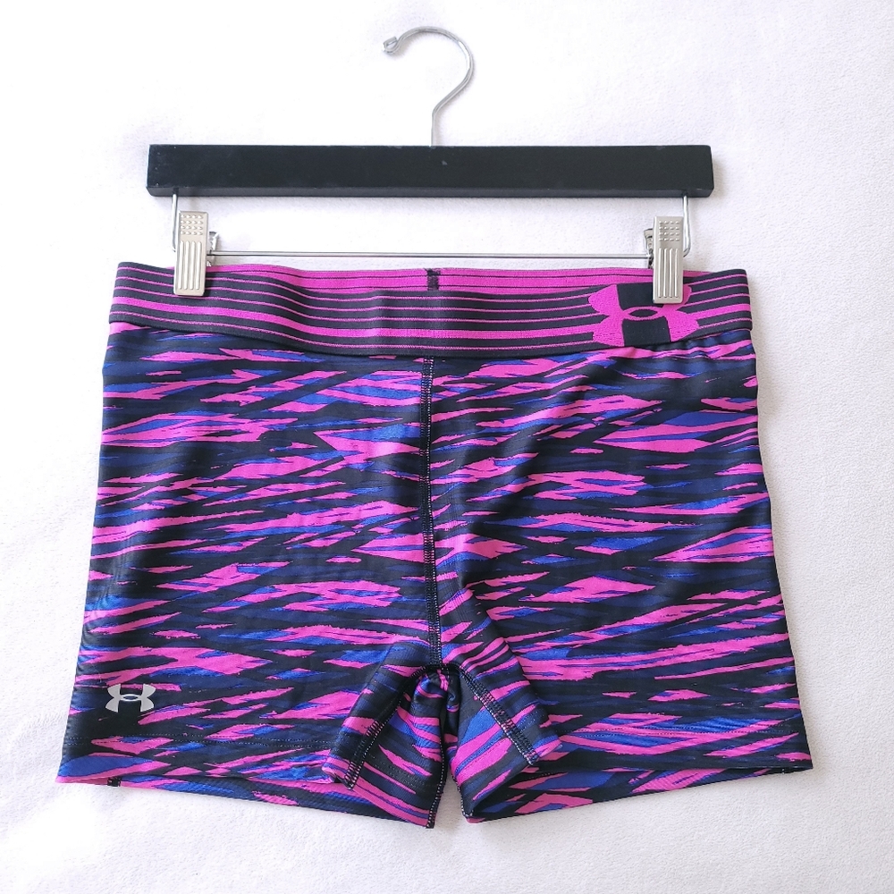 Under Armour (2 Pc) Tonal Logo Hoodie Sweatshirt & Biker Abstract Shorts MEDIUM - Picture 8 of 14